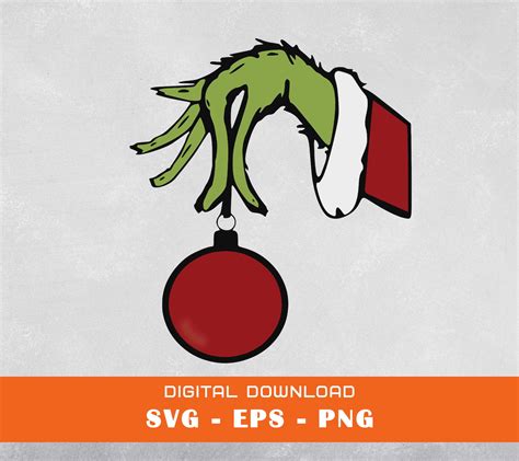 Grinch Hand Svg Grinch Svg Vintage Grinch Svg Old School Father Grinchmas Christmas Svg