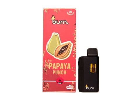 Burn Disposable Vapes Papaya Punch 3ML Canna Sweets Mail Order