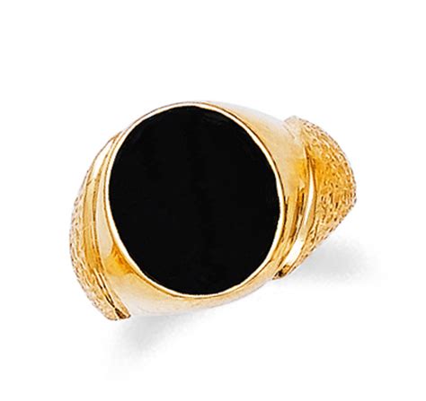 Mens Gold Ring | Mens Onyx Ring | Mens Oval Onyx Ring | Mens Gold Oval ...