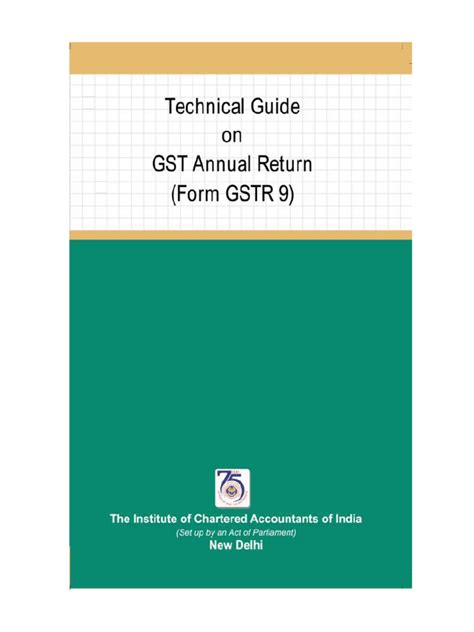 Technical Guide On Gst Annual Return Form Gstr 9 30102023 Pdf