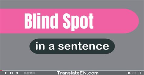 Use Blind Spot In A Sentence