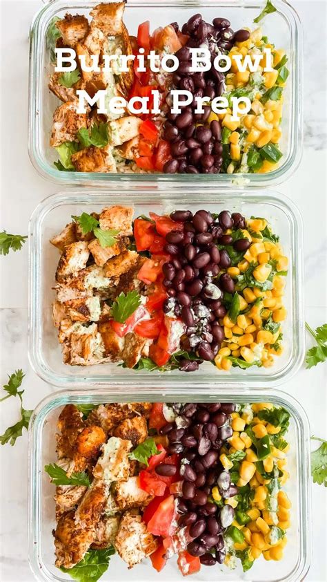 Burrito Bowl Meal Prep | Burrito bowl meal prep, Healthy recipes, Easy ...