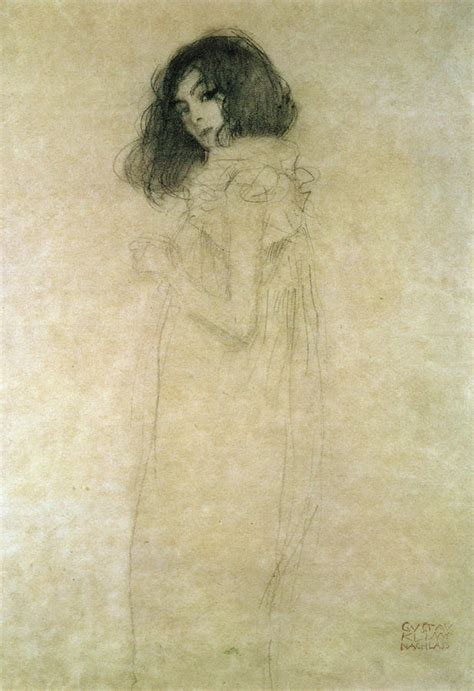 Portrait Of A Young Woman By Gustav Klimt