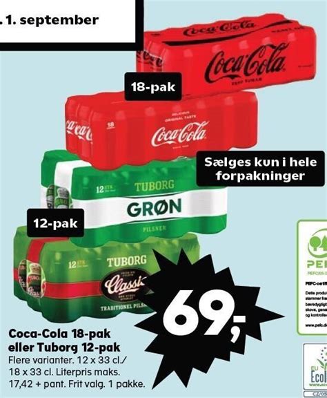 Coca Cola Pak Eller Tuborg Pak Tilbud Hos Kvickly