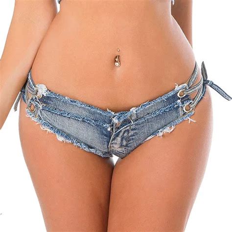 Bandage Tassel Low Rise Waist Hot Short High Cut Sexy Denim Booty Sexy