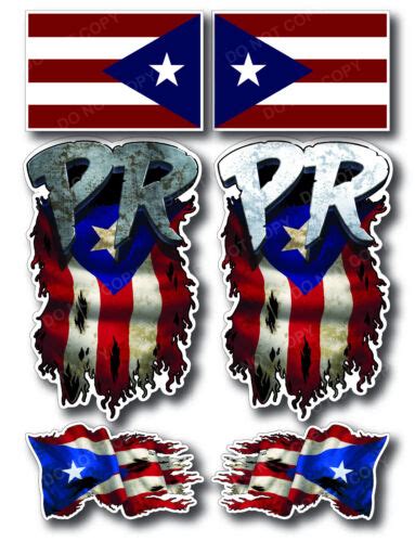 Puerto Rico Flag Decal 3m Sticker Car Truck Window Bumper Rican Laptop