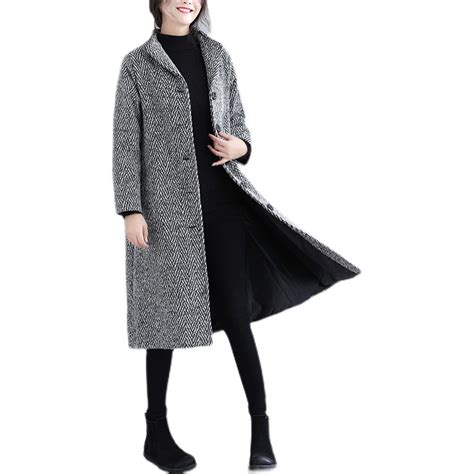 Women’s Long Single Breasted Woolen Coat Beefygoods