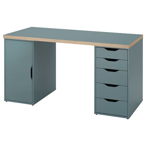 Alex Lagkapten Desk Grey Turquoise Black X Cm Ikea Eesti