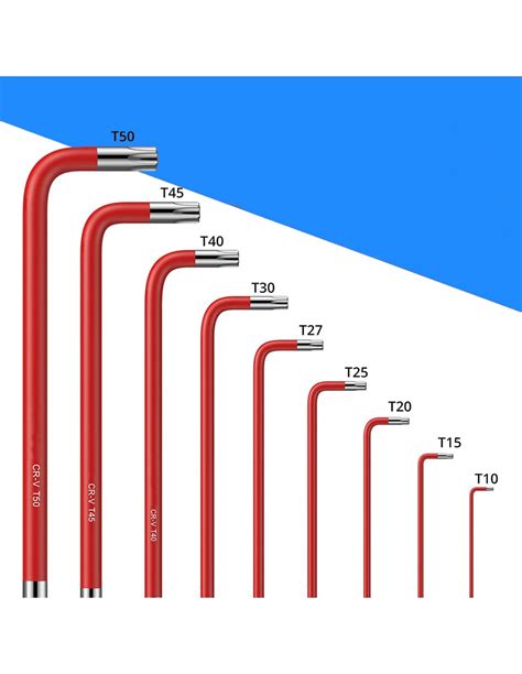 Juego De Llaves Torx Inviolables Acodadas En L T A T Piezas