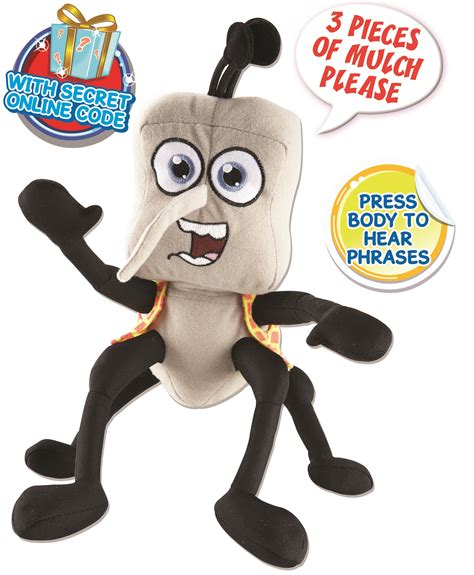 soft toys bin weevils binweevils 12 talking clott plush