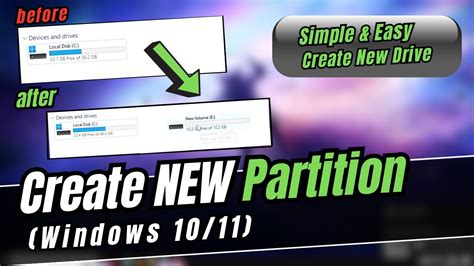 How To Create New Partition In Windows 10 And 11 2023 Create New Drive Youtube