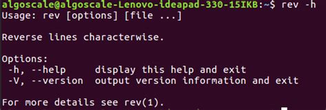 Comando Rev No Linux Exemplos Acervo Lima
