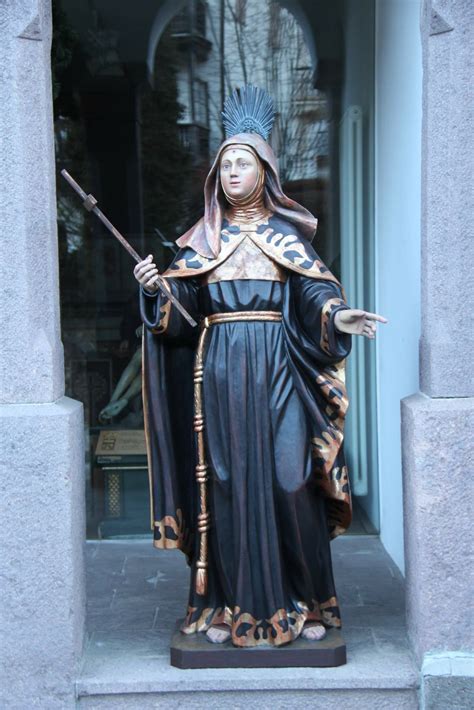 Wooden Statue Of St Rita Ferdinand Stuflesser