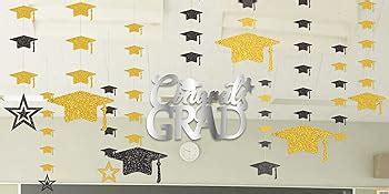 Amazon KatchOn Glitter Graduation Cap Garland 12 String No DIY