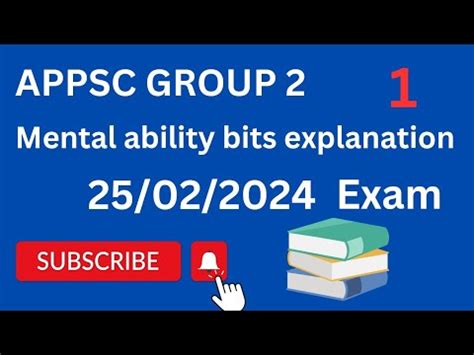 Appsc Group Mental Ability Bits Explanation Question