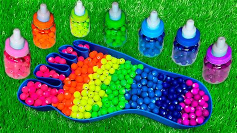 Satisfying Video L How To Make Rainbow Foot Bathtub From Mixing Beads