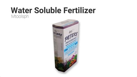 Peters Professional Water Soluble Fertilizer Youtube