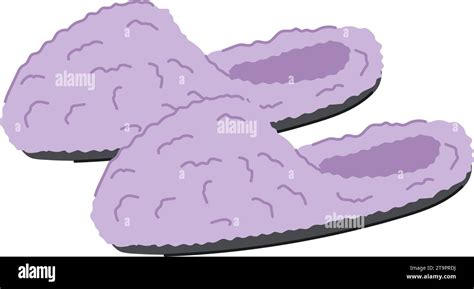 Bedroom Women Slippers Cartoon Vector Illustration Stock Vector Image