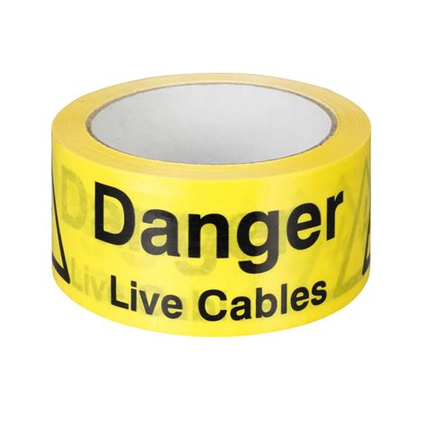 Industrial Signs Mm X M Danger Live Cables Self Adhesive Warning