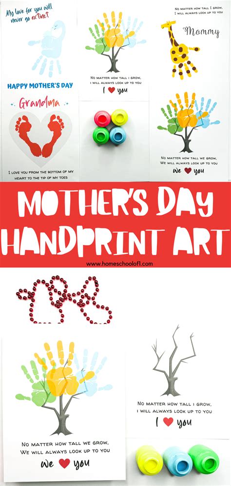 Mothers Day Handprint Art 5 Free Printables