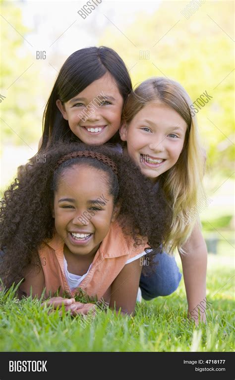 Three Young Girl Image And Photo Free Trial Bigstock