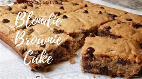 Easy Blondie Cake Recipe Cake Recipes Blondie Cake Brownie Cake Recipe