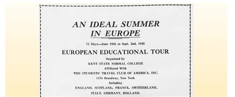 100 Years Ago At Kent State Seeds Of Kent States Education Abroad