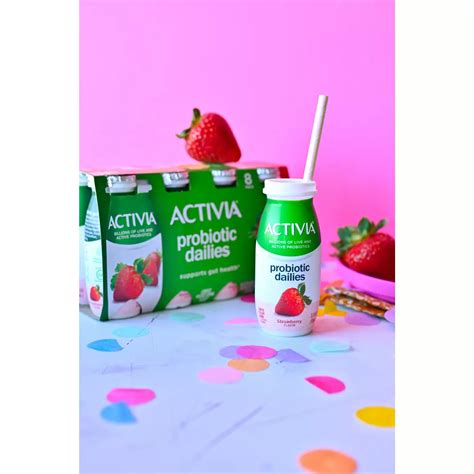 Activia Low Fat Probiotic Dailies Strawberry Yogurt Drink Shop Yogurt At H E B