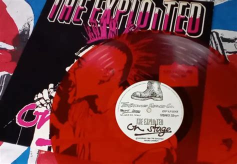 EXPLOITÉ SUR SCÈNE VINYLE ROUGE L P SEX PISTOLS Clash DAMNED