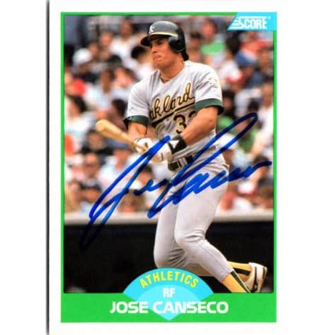 Autograph Warehouse Jose Canseco Signed Oakland Athletics