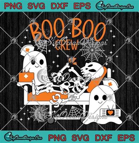 Boo Boo Crew Halloween Nurse Svg Pediatric Nurse Svg Or Nurse