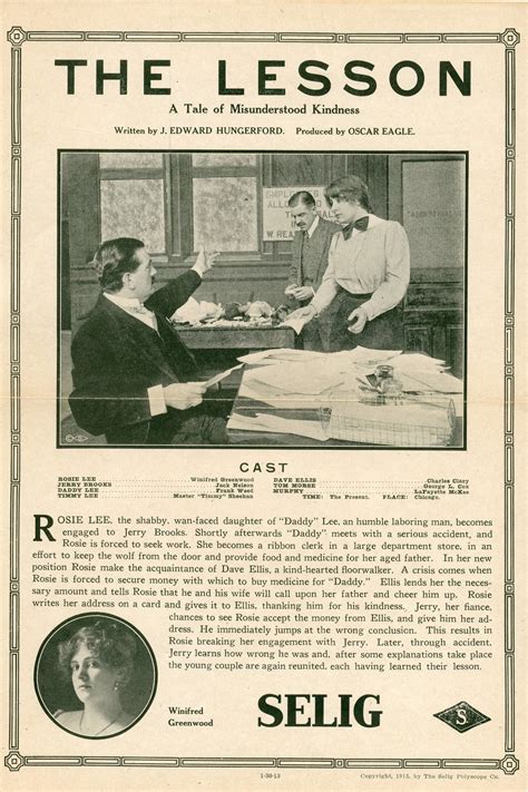 The Lesson 1913 The Poster Database Tpdb