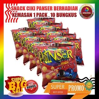 Jual Snack Ciki Jadul PANSER BERHADIAH Kemasan 1 Pack Isi 10 Bungkus