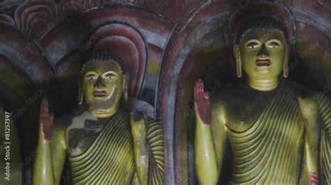 Dambulla Sri Lanka February The View Of Three Standing Buddhas