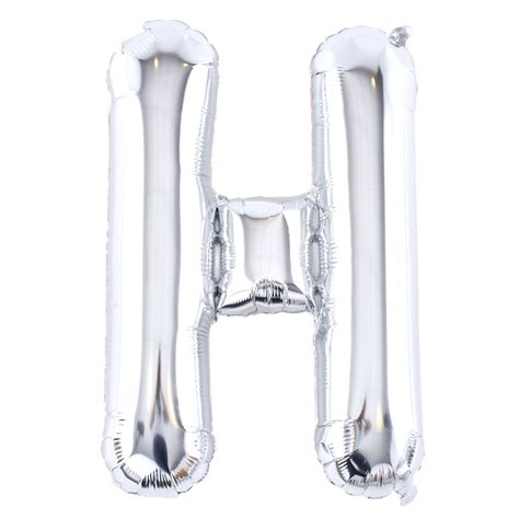 Buy Silver Letter H Air Inflated Balloon For Gbp Card Factory Uk