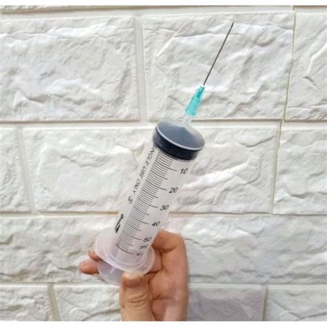 Jual Syringe Suntikan Besar Ml Plus Selang Dan Jarum Suntikan Ml