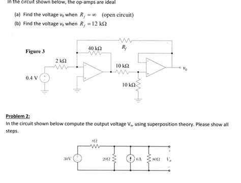 Solved The Circuit In The Figure Shown Has Ideal Op Amps Cheggcom Images