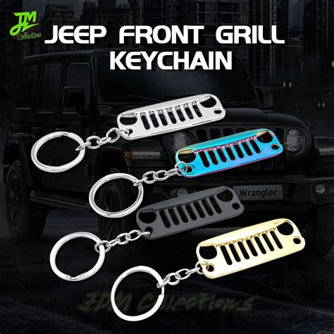 Wrangler Front Grill Keychain Car Key Chain Zinc Alloy Grill Keyring Key Pendant For Jeep Cj