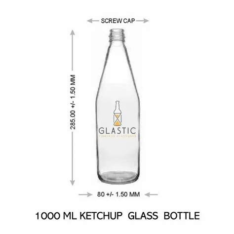 Transparent 1000 Ml Ketchup Glass Bottle Screw Cap At Rs 12 5 Piece In