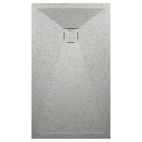 Receveur De Douche Granite Blanc Finition Lisse Stone 3D Grille De