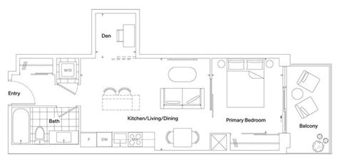 Corktown Condos By Slate Asset Management 1b D 02 Floorplan 1 Bed And 1 Bath