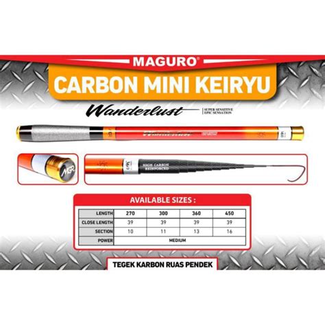 Jual Joran Tegek Pole Maguro Carbon Mini Keiryu Wanderlust Pilih