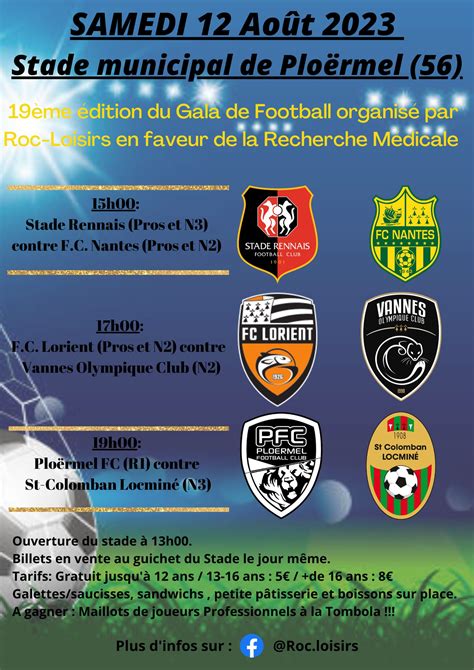 Gala Roc Loisirs Plo Rmel Football Club