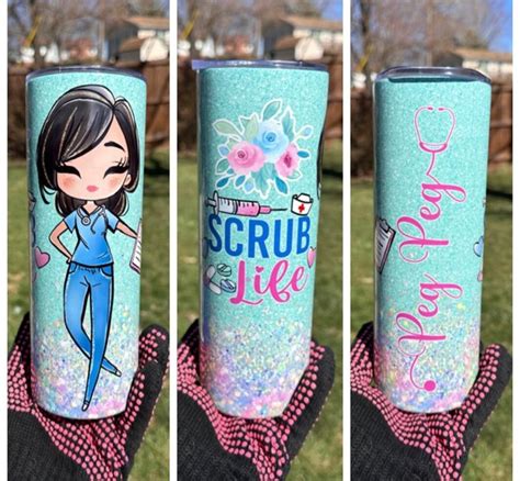 Scrub Life Nurse Tumbler Nurse Tumbler Gift For Cna Rn Gift Nurse