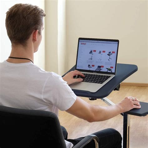 Portable ans Adjustable Height Rolling Laptop Desk with Mouse Pad – good idea products shop