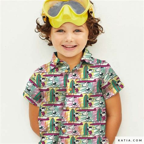 Popeline De Coton Poplin Licence Snoopy Surf Printemps T Katia