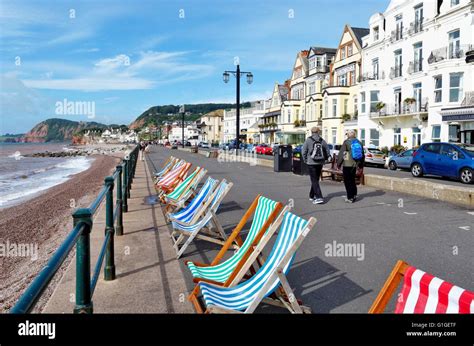 Sidmouth seafront and beach Devon UK Stock Photo - Alamy