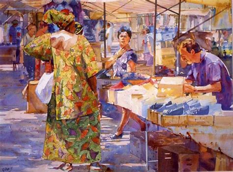 Geoffrey Wynne 1949 Impressionist Watercolour Painter Tuttart