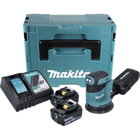 Makita DBO 180 RMJ Akku Exzenterschleifer 18 V 125 Mm 2x Akku 4 0 Ah