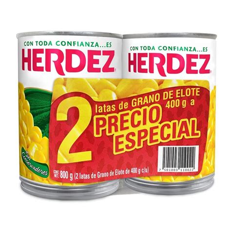 Granos De Elote Herdez 2 Latas De 400 G C U Walmart